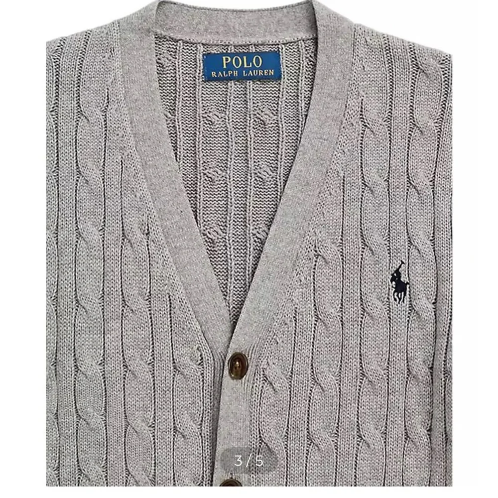 Polo by Ralph Lauren Cable Knit V-Neck Cardigan